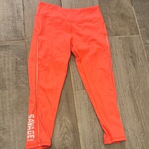 Savage Barbell Vibrant Coral Swim Leggings